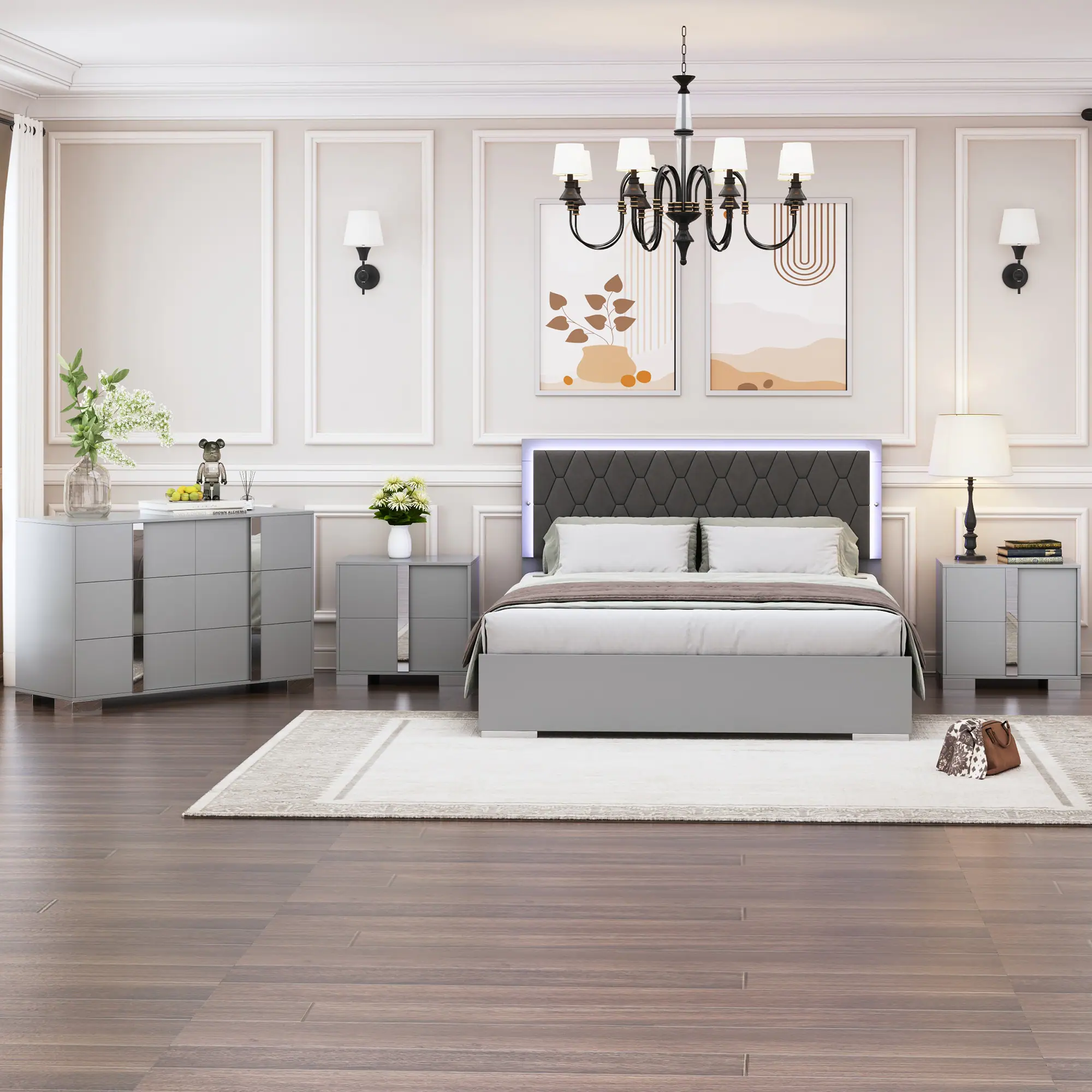 Royal luxury bedroom set in Rawalpindi by Awan Furniture